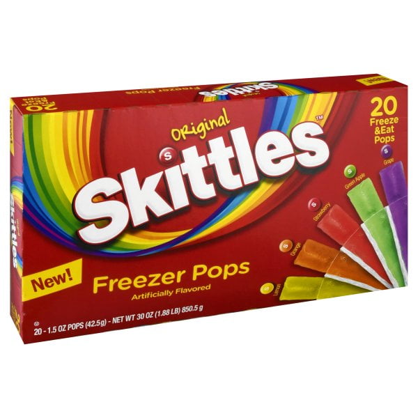 Skittles Freeze and Eat Pops, 5 Flavors 28.3g, 10-Count