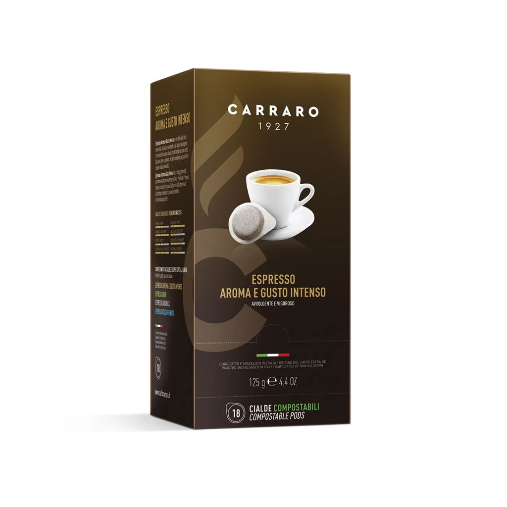 Carraro 1927 Espresso Aroma e Gusto Intenso ESE Cialde Coffee - 18 Pods
