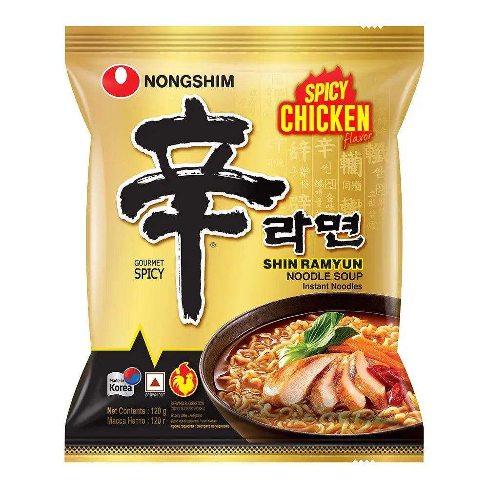 Nongshim Noodles Stir Fry Shin Ramyun Spicy Chicken Flavor 120 G