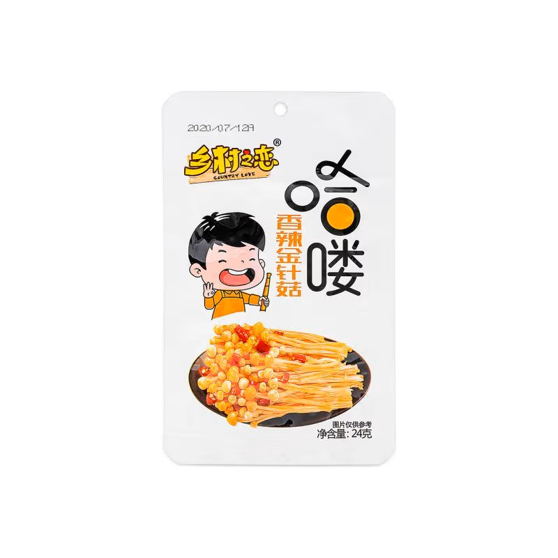 Country Love Enoki mushroom Snack (Spicy) - 24g