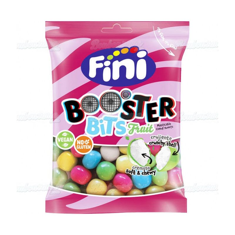 Fini Booster Bits  Sour Crunchy Chewy Fruit Candy - 90g
