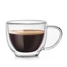 High borosilicate Double wall glass cup with handle - Espresso (80ml)