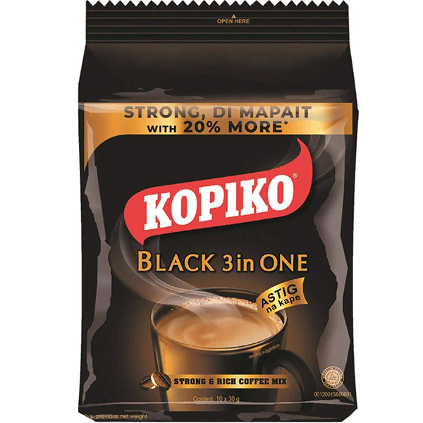 Kopiko Black 3 In 1 Coffee -10 Sachets