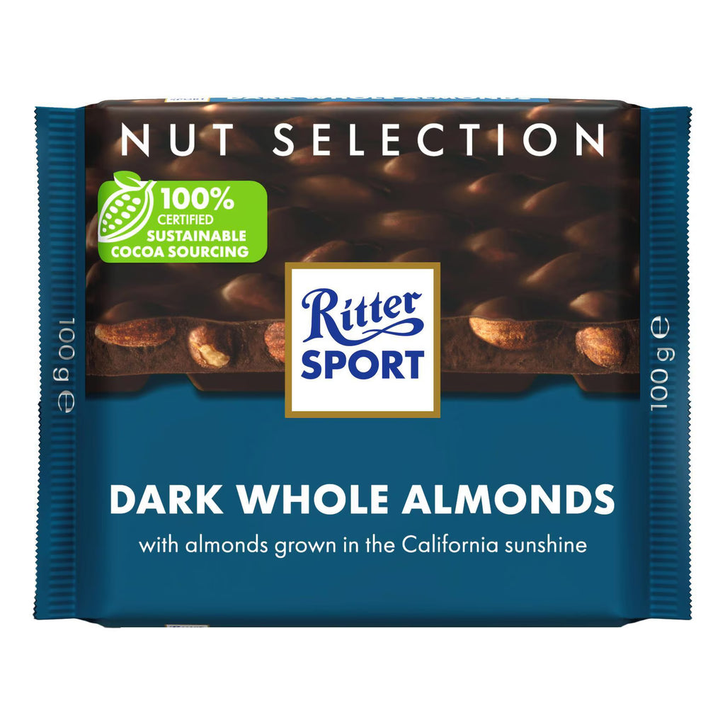 Ritter Sport Dark Whole Almonds Chocolate -100g