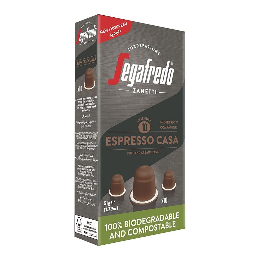 Segafredo Espresso Casa: Nespresso Compatible - 10 Capsule Pack