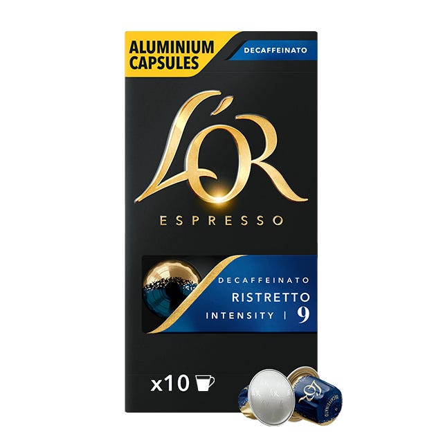 L'OR Ristretto Decaffeinato- Nespresso Compatible (10 Capsule Pack)