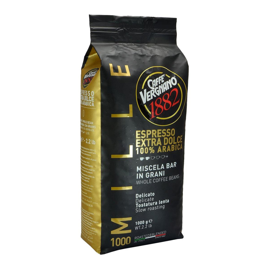Caffe Vergnano Espresso Extra Dolce 1000 Blend, 100% Arabica Coffee beans - 1kg