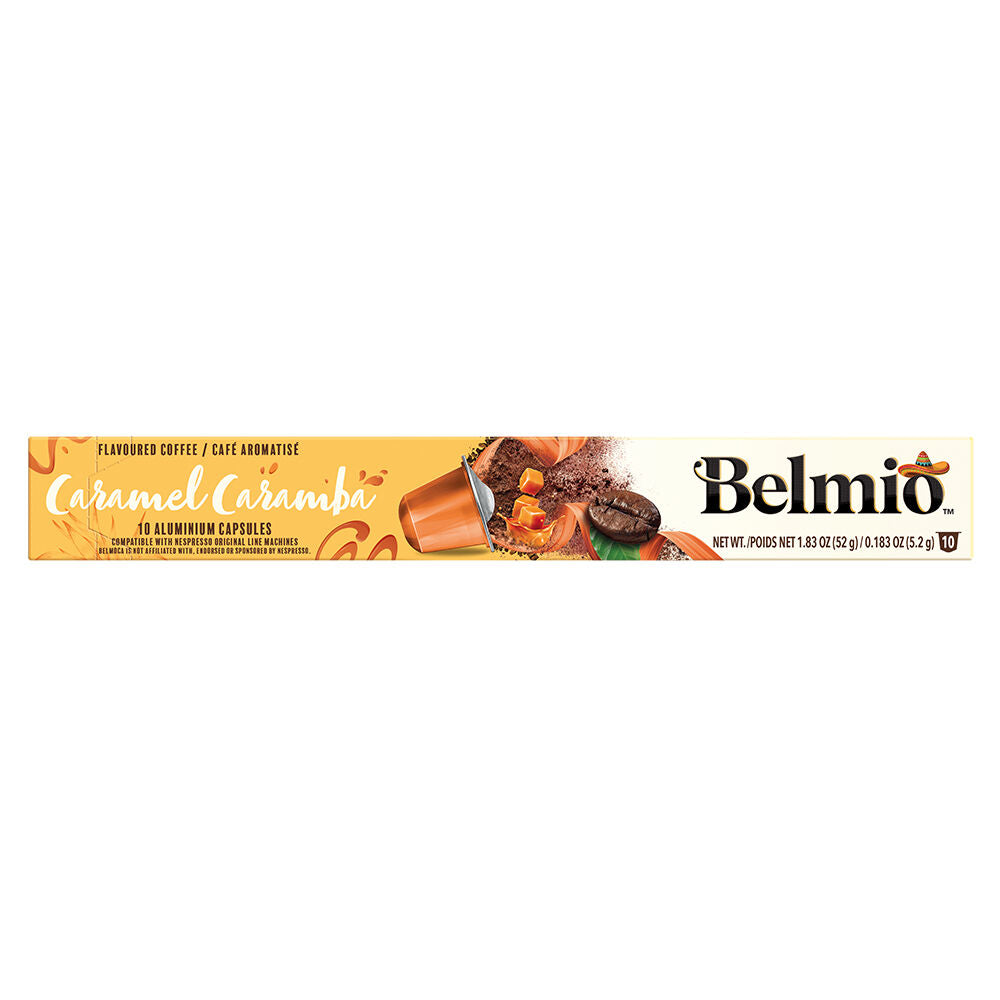 Belmio Caramel Caramba, Flavoured Espresso - Nespresso Compatible - 10 Capsule Pack