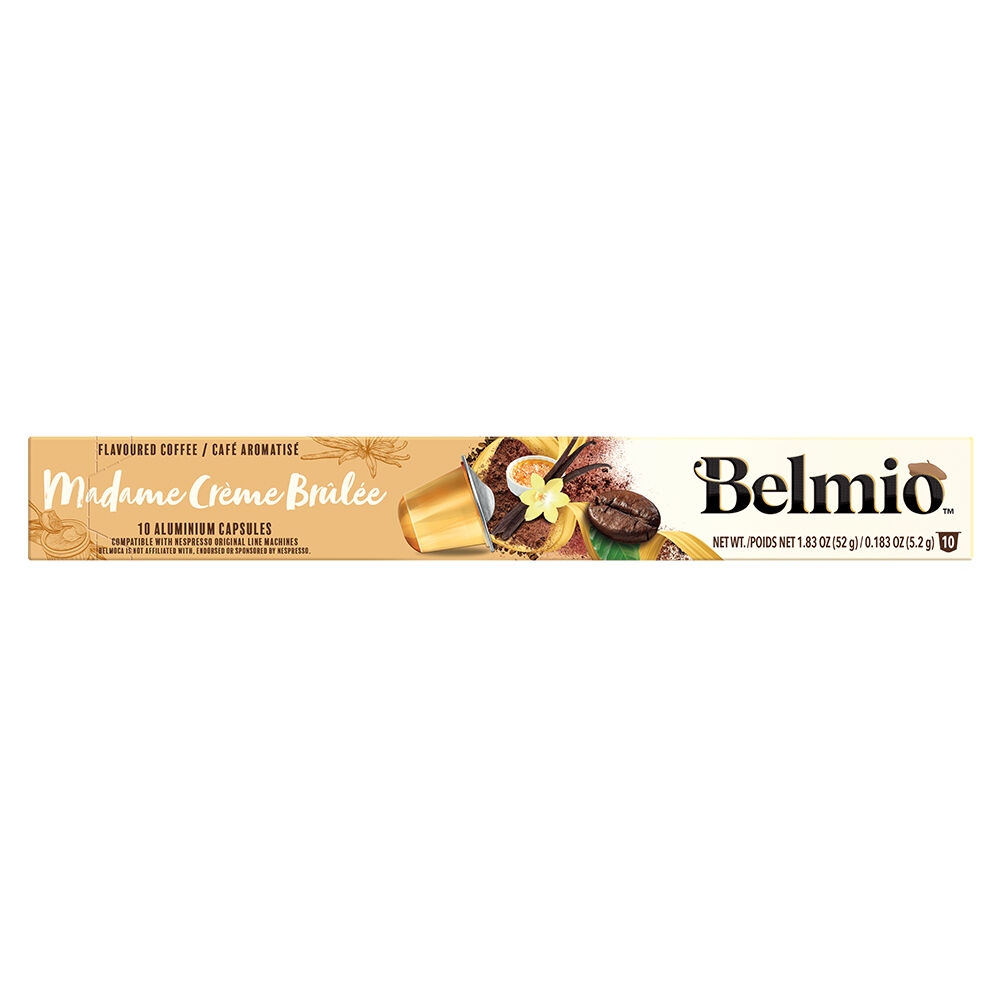 Belmio Madame Creme Brulee Flavoured Espresso - Nespresso Compatible - 10 Capsule Pack