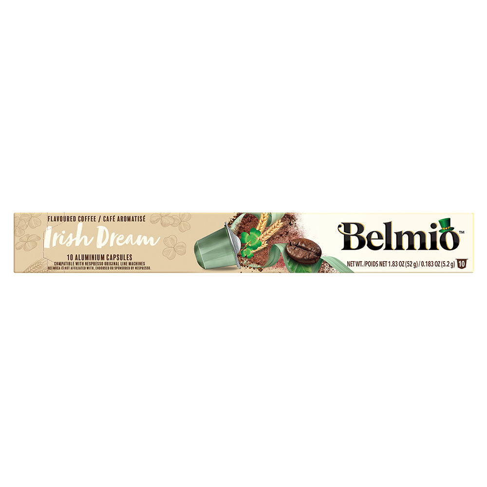 Belmio Irish Dream, Flavoured Espresso - Nespresso Compatible - 10 Capsule Pack