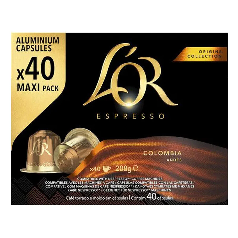 L'OR  Colombia - Nespresso Compatible (40 Capsule Pack)