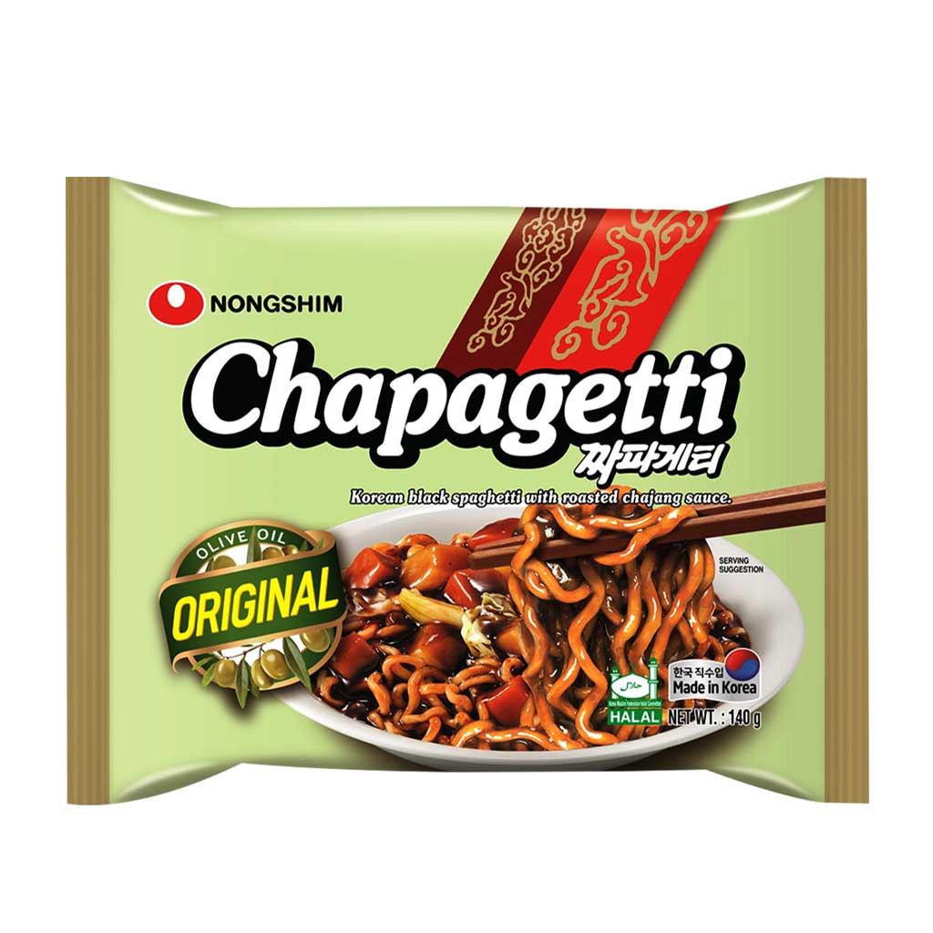 Nongshim Chapagetti Korean Black Spaghetti with Roasted Chajang Sauce-140g