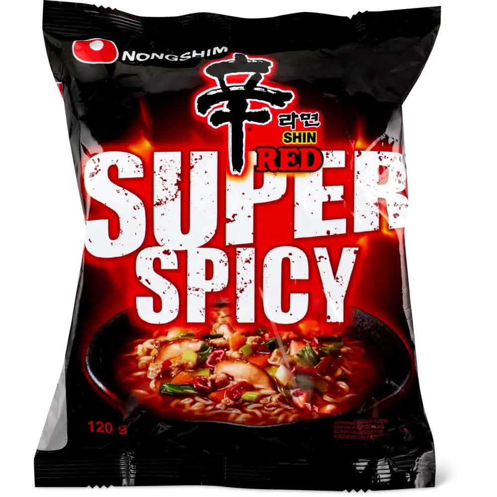 Nongshim Shin Red Super Spicy Instant Noodles,120 g