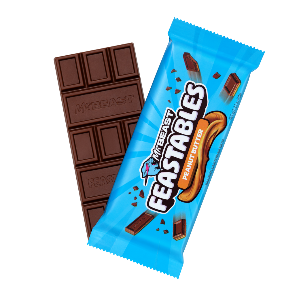 MrBeast Feastables Peanut Butter Chocolate Bar - 60g