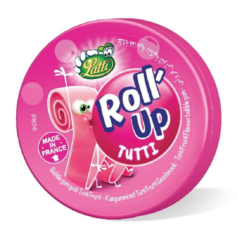 Lutti Roll'up Tutti Frutti Bubble Gum - 29g