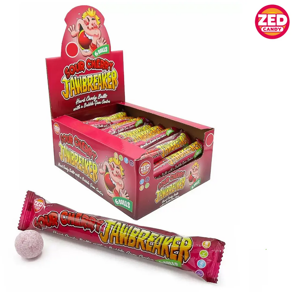ZED Candy Sour Cherry Jawbreaker 6 Ball Pack - 49.5g