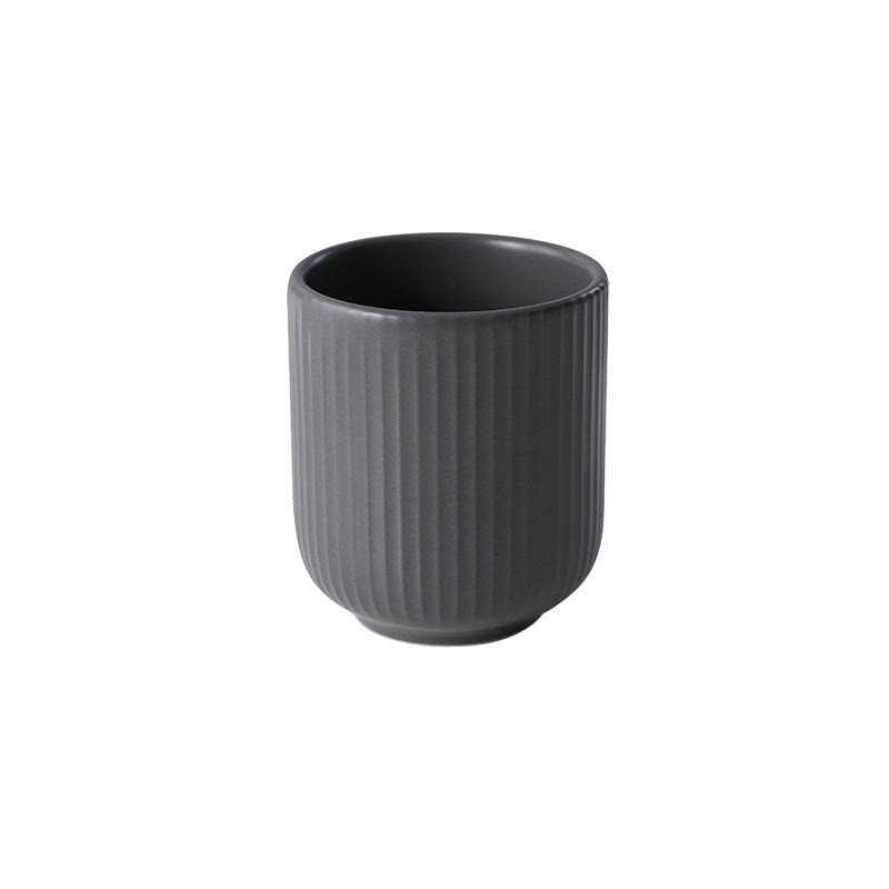 Ceramic Barista Coffee Cup, JS3: Dark Grey - 200ml