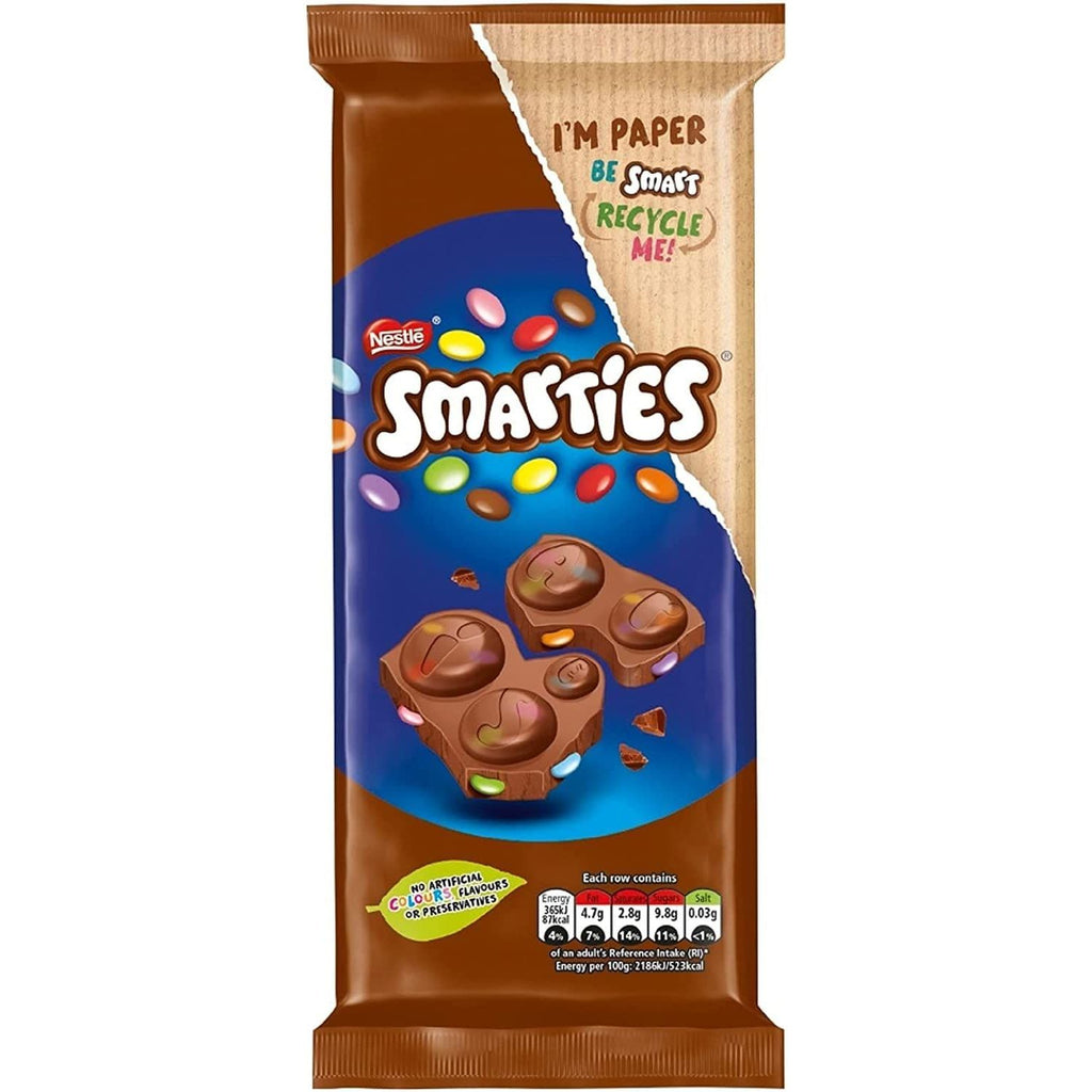 Nestle Smarties Milk Chocolate Bar - 90g