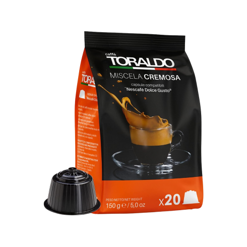 Caffe TORALDO-Cremosa Dolce Gusto Compatible (20 Capsule Pack)