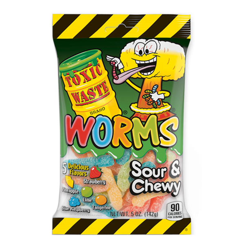 Toxic Waste Sour Gummy Worms - 142g