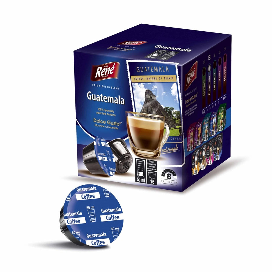 Cafe René Guatemala - Dolce Gusto Compatible - 16 Capsules