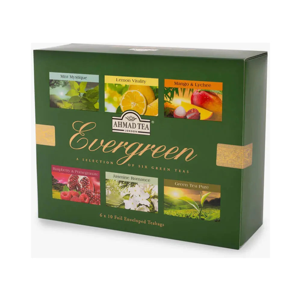 Ahmad Tea Evergreen Selection of 6 Green Teas - Teabags (60)