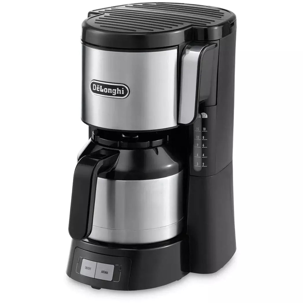 De'Longhi Active Line Drip Filter Coffee Machine, Stainless Steel, Keep warm & anti-drip function, 0.65 Litres