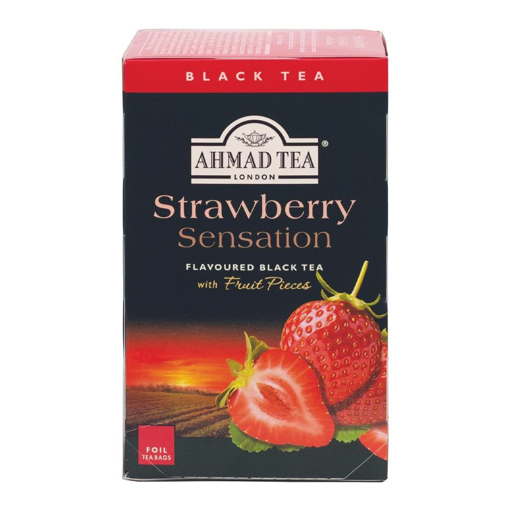 Ahmad Tea Strawberry Sensation Fruit Black Tea - Teabags (10)