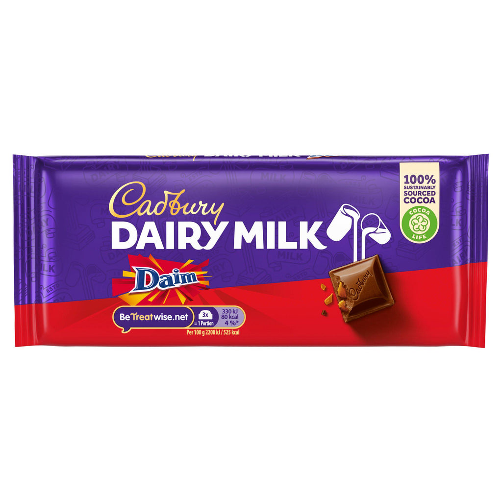 Cadbury Dairy Milk Daim Chocolate Bar - 120G