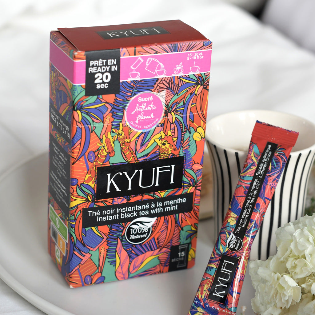 KYUFI Instant Black Tea with mint - 15 Sticks