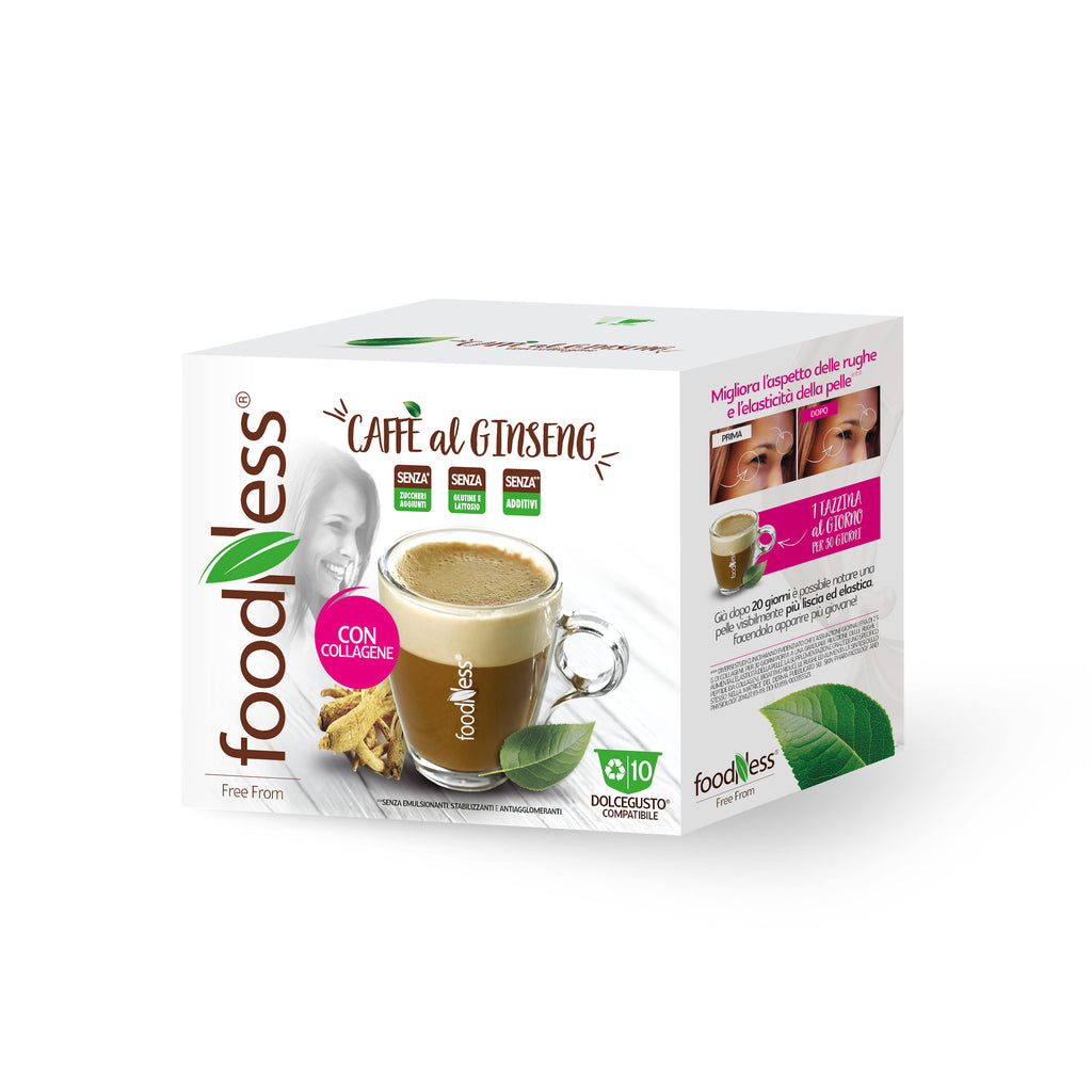 Foodness GINSENG COFFEE WITH COLLAGEN - Dolce Gusto (10 Capsule Pack)