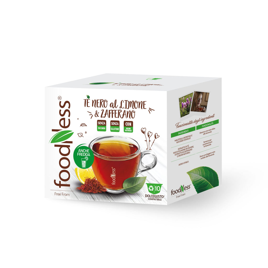 Foodness BLACK TEA, LEMON AND SAFFRON - Dolce Gusto (10 Capsule Pack)