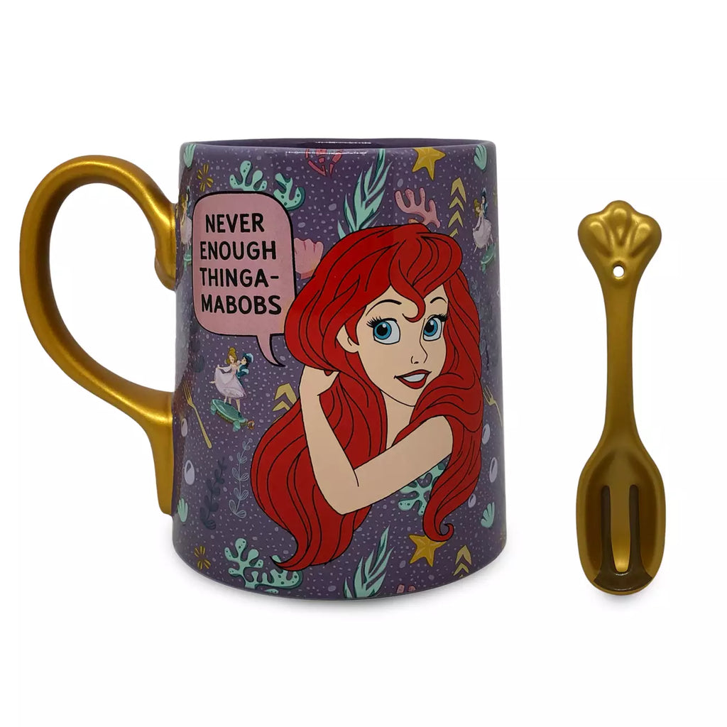 Disney Store Ariel Mug and Spoon, The Little Mermaid