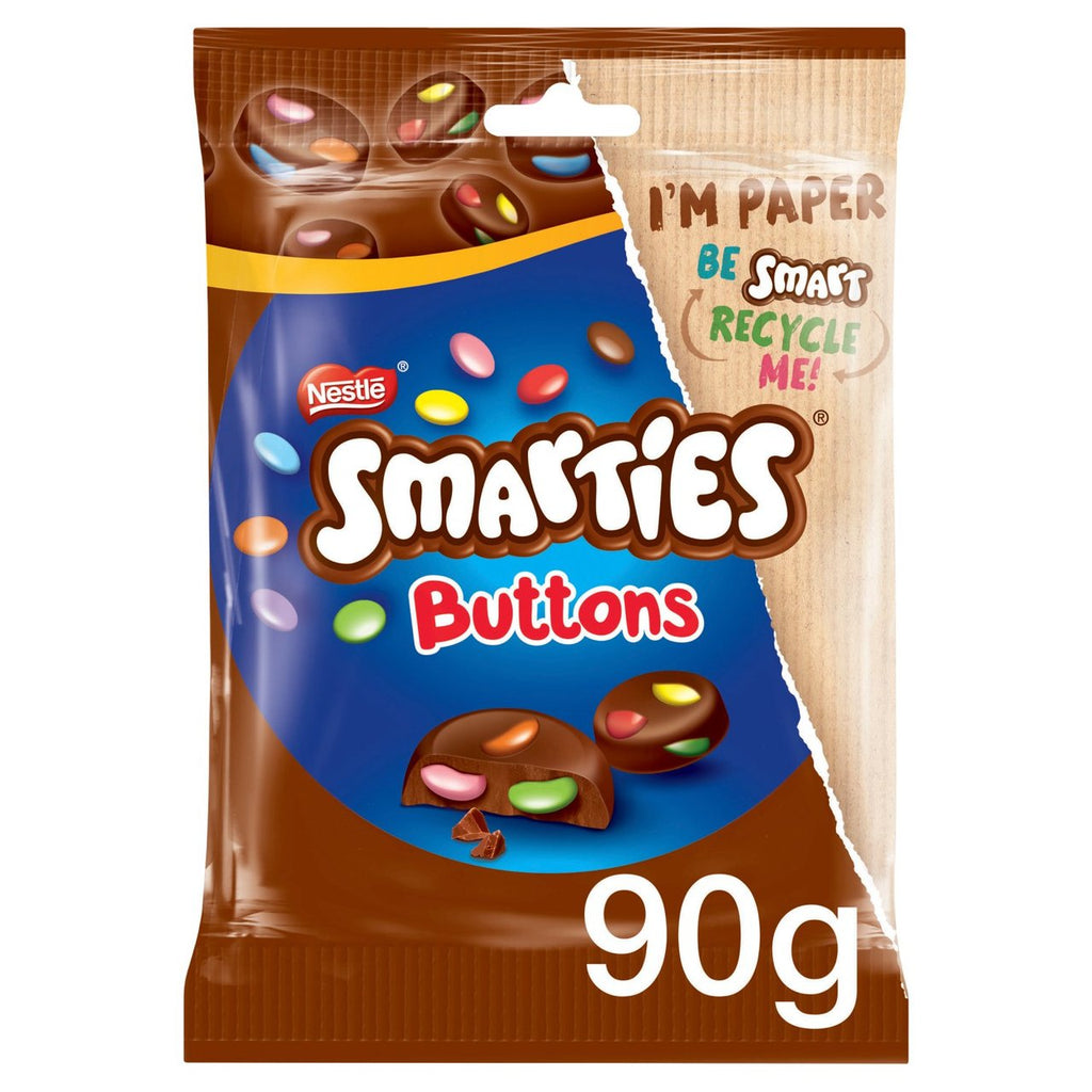 Nestle Smarties Buttons Milk Chocolate Pouch 90g