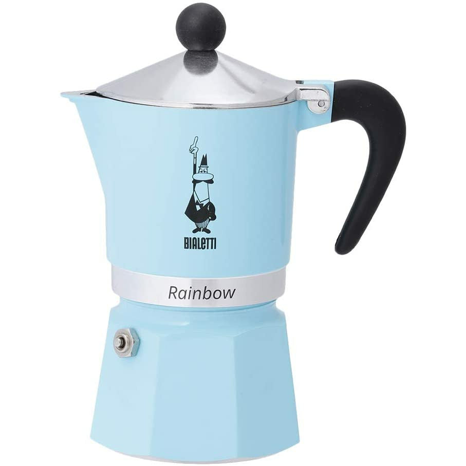 Bialetti Rainbow Moka Pot Aluminium Coffee Maker (Size 3 Cup)