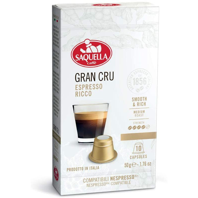 SAQUELLA Gran Gru - Nespresso Compatible (10 Capsule Pack)