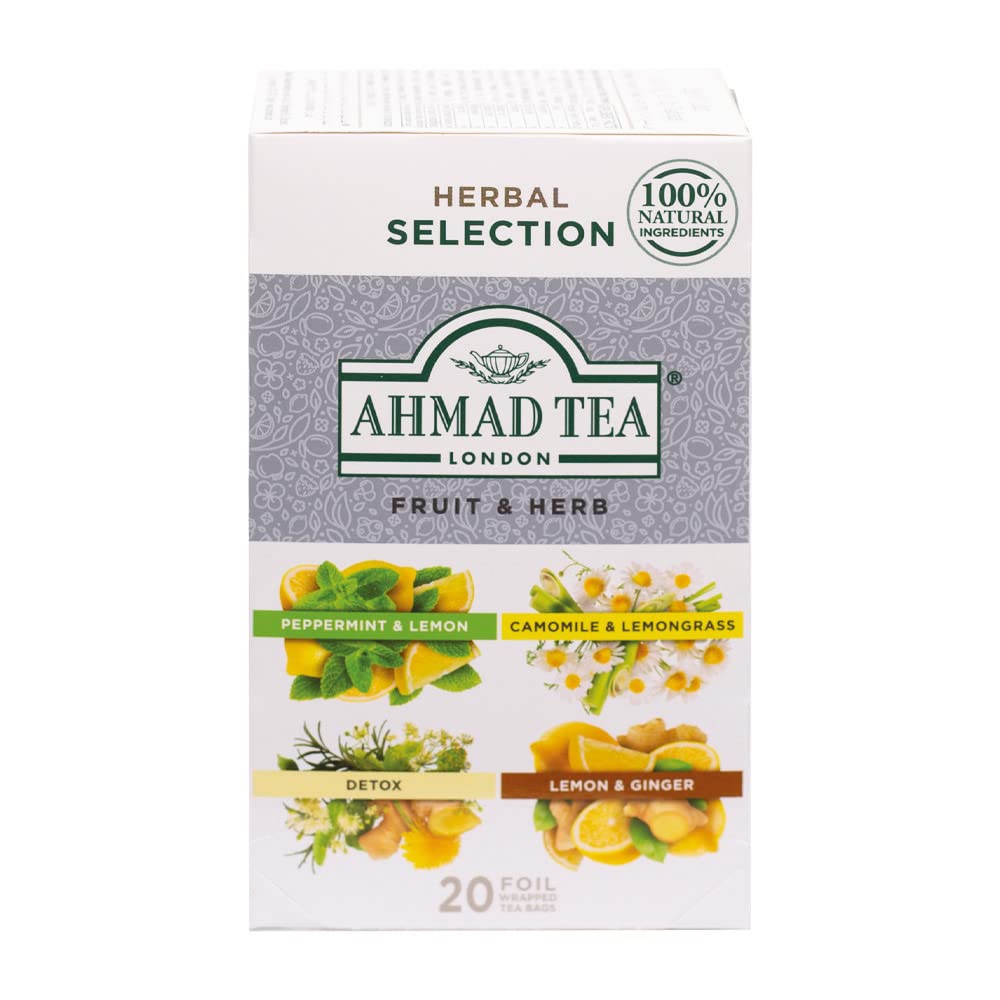 Ahmad Tea Fruit & Herb Selection of 4 Infusions - Teabags (20)