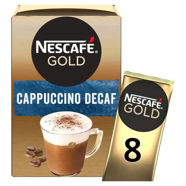 Nescafe Gold Cappuccino Decaf Instant Coffee (8 mugs)