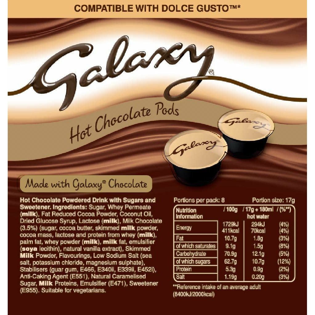 Galaxy Hot Chocolate Dolce Gusto Compatible 8 Pods