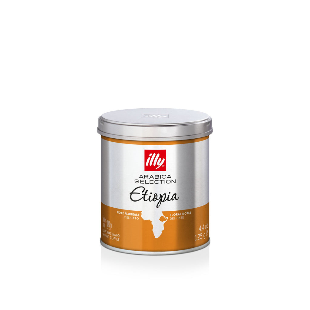 illy  Luxury Arabica Coffee Selection, Etiopia- Ground Coffee (125g)