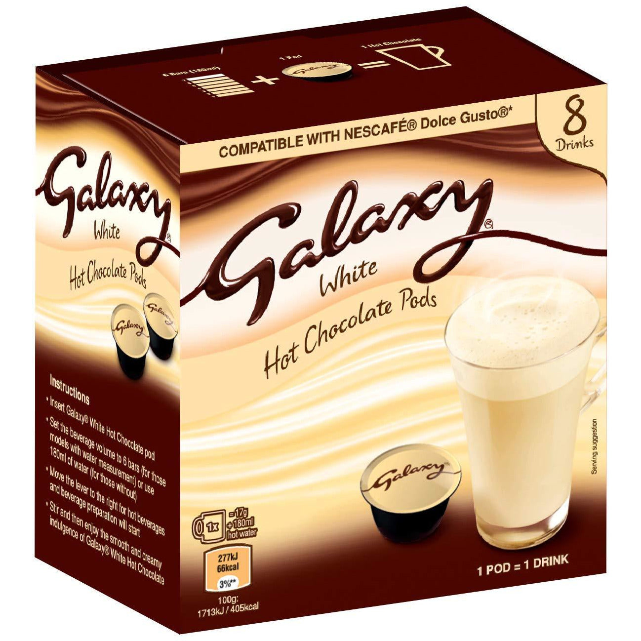 Dolce Gusto Galaxy White Hot Chocolate (16 Capsule Pack) Espresso Libya