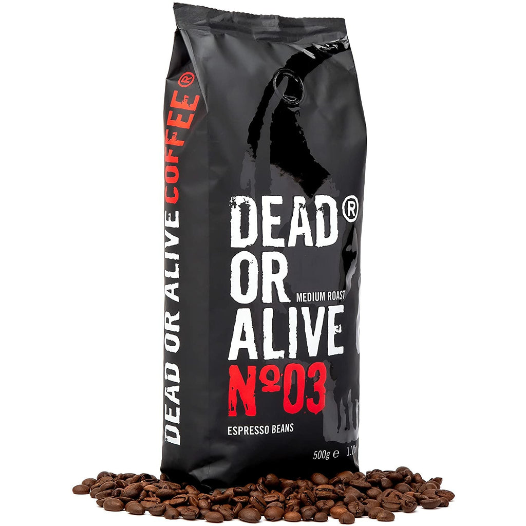 DEAD OR ALIVE Espresso No3 - Strong Espresso Beans - 500g