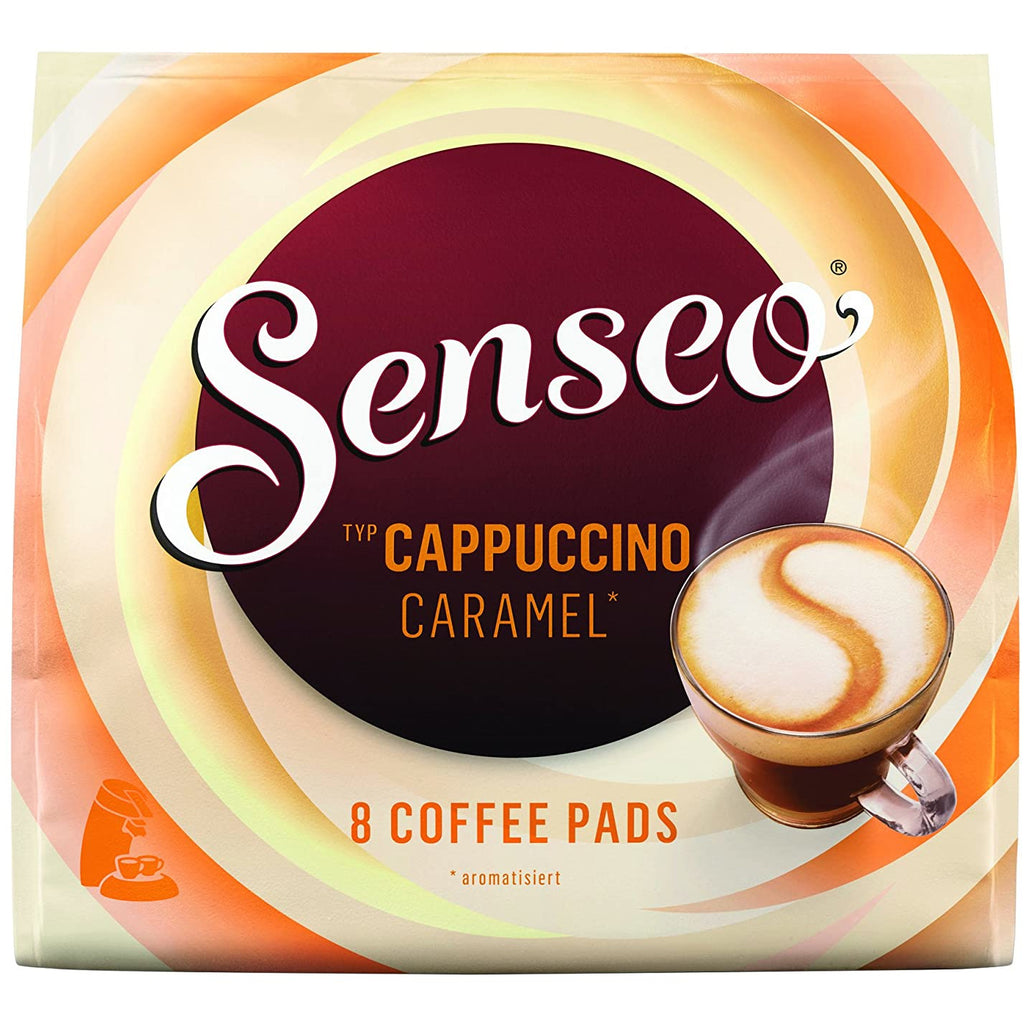 Senseo Cappuccino Caramel Coffee Pads (8 Drinks)