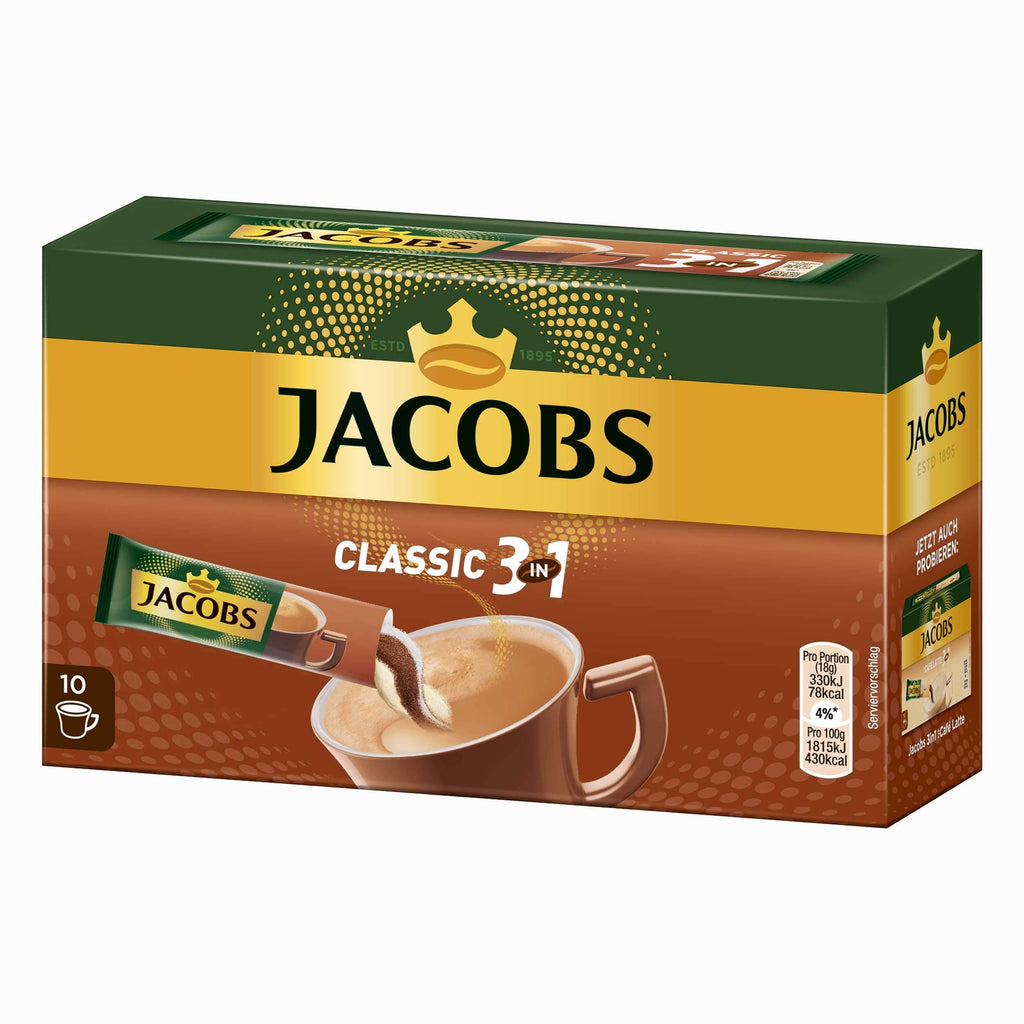 Jacobs 3in1 Classic Instant Coffee (10 Sachets)