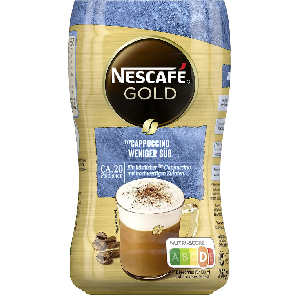 Nescafe Gold Cappuccino Less Sweet Instant Coffee (250g)
