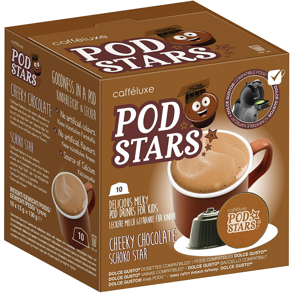 PodStars Cheeky Chocolate milkshake drink - Dolce Gusto compatible capsules  (10 Drink)