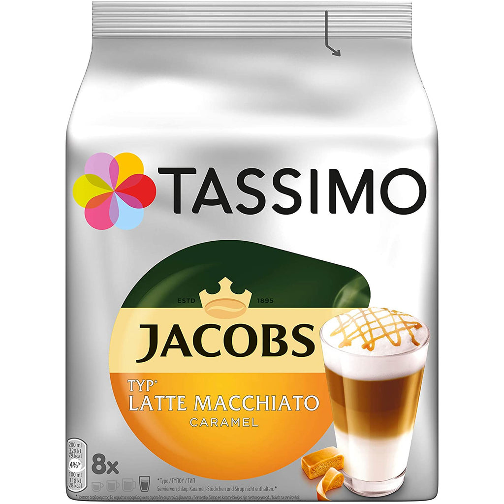 Tassimo Jacobs Latte Macchiato Caramel Capsules (8 Drinks)