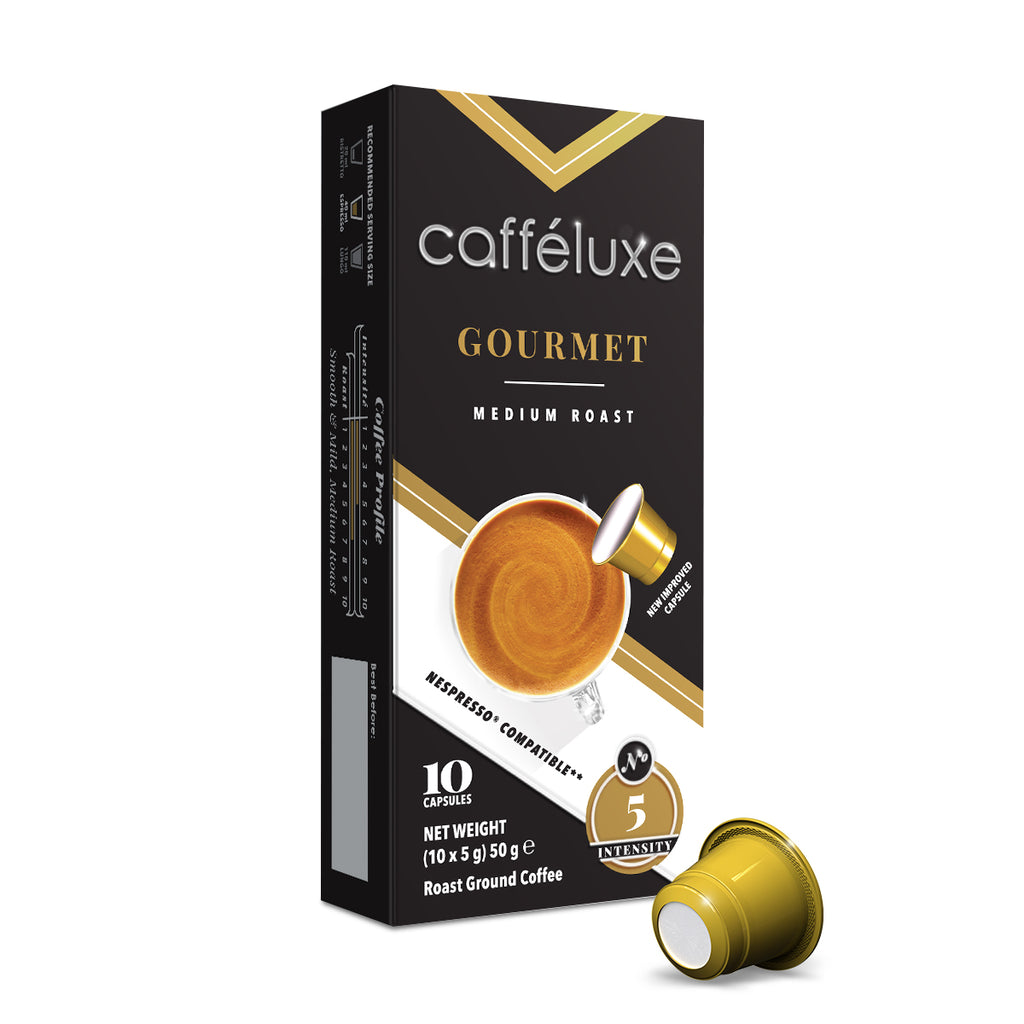 Caffeluxe Gourmet Espresso - Nespresso Compatible (10 Capsule Pack)