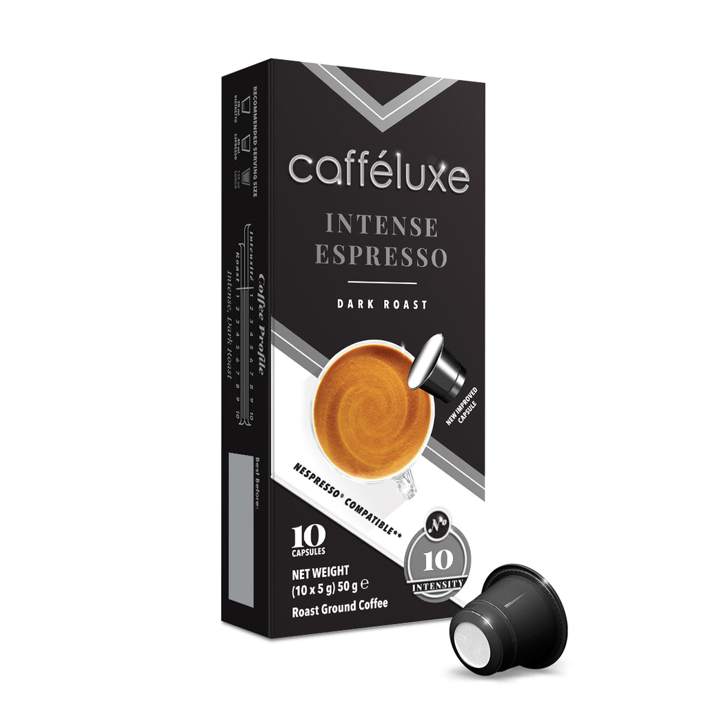 Caffeluxe Intense Espresso - Nespresso Compatible (10 Capsule Pack)