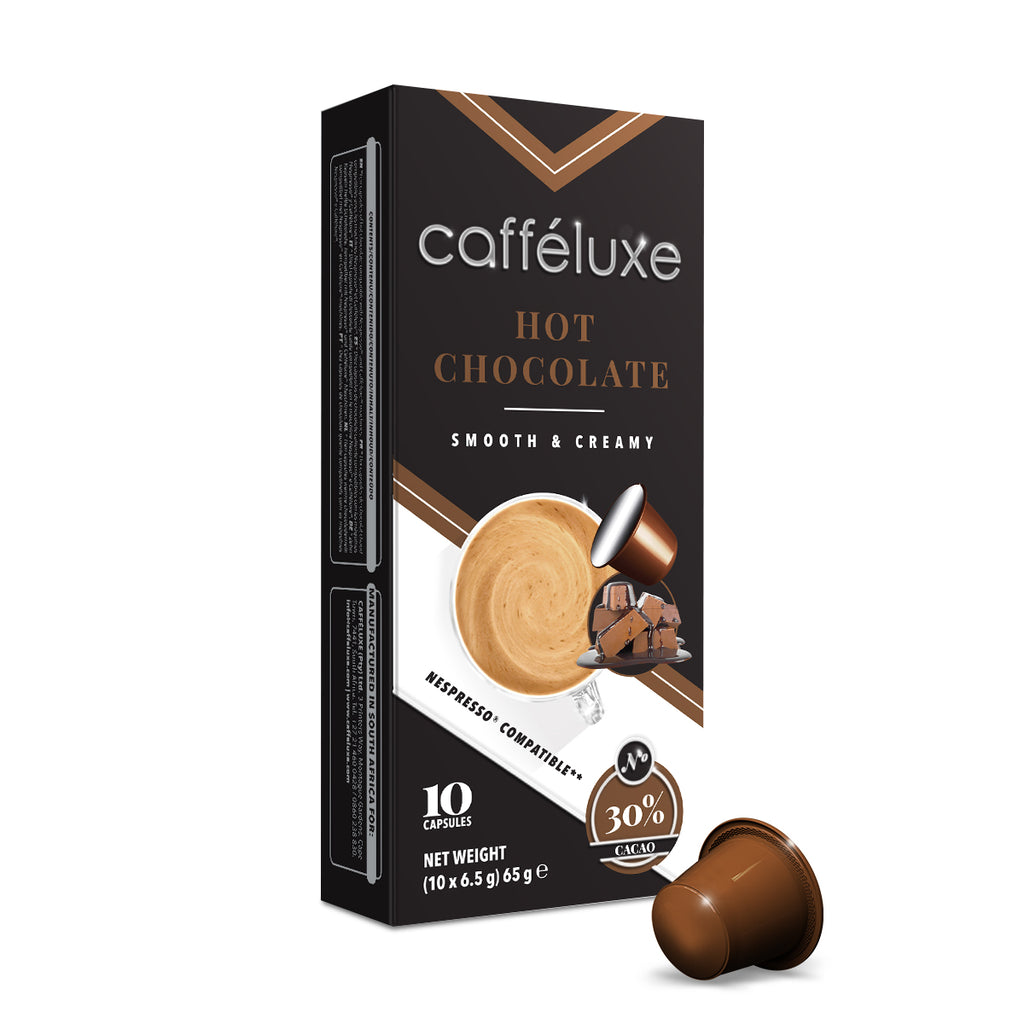 Caffeluxe Signature Hot Chocolate - Nespresso Compatible (10 Capsule Pack)